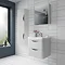 Monza 600mm Grey Mist Wall Hung 2 Drawer Vanity Unit with Basin  Standard Large Image