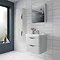 Monza 600mm Grey Mist Wall Hung 2 Drawer Vanity Unit with Basin Standard Large Image