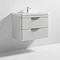 Monza 800mm Grey Mist Wall Hung 2 Drawer Vanity Unit with Basin  Standard Large Image