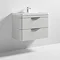 Monza 800mm Grey Mist Wall Hung 2 Drawer Vanity Unit with Basin Standard Large Image