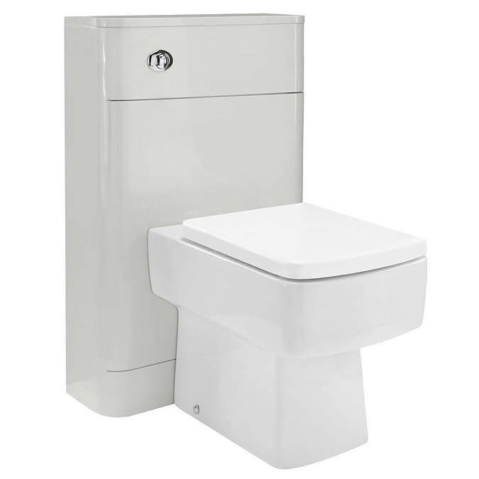 Monza Grey Mist BTW Toilet with Square Pan + Seat Large Image