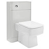 Monza Grey Mist BTW Toilet with Square Pan + Seat Large Image