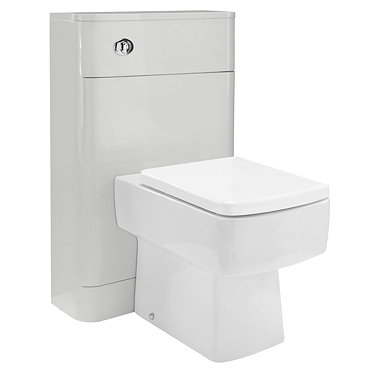Monza Grey Mist BTW Toilet with Square Pan + Seat  Profile Large Image