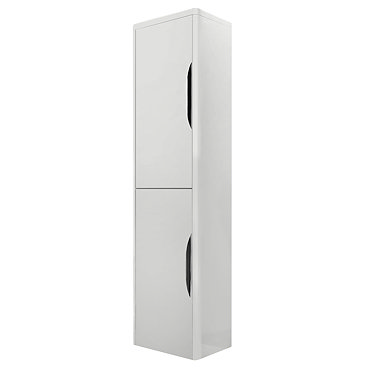 Monza Grey Mist Wall Mounted Tall Cupboard  Profile Large Image