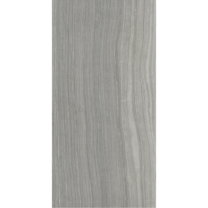 Monza Grey Wood Effect Tile - Wall and Floor - 600 x 300mm  In Bathroom Large Image