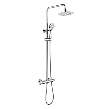 Monza Low Pressure Round Thermostatic Shower with Cool Touch - Chrome