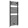 Monza Matt Black 1190 x 500 Round Bar Heated Towel Rail