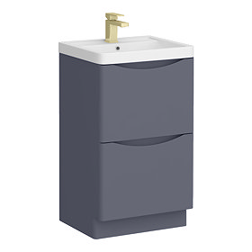 Monza Matt Grey 500mm Wide Floor Standing Vanity Unit