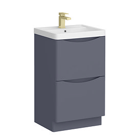 Monza Matt Grey 500mm Wide Floor Standing Vanity Unit