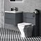 Monza Matt Grey 500mm Wide Wall Mounted Vanity Unit Profile Large Image