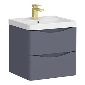 Monza Matt Grey 500mm Wide Wall Mounted Vanity Unit