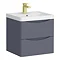 Monza Matt Grey 500mm Wide Wall Mounted Vanity Unit