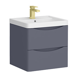 Monza Matt Grey 500mm Wide Wall Mounted Vanity Unit
