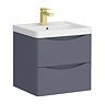 Monza Matt Grey 500mm Wide Wall Mounted Vanity Unit