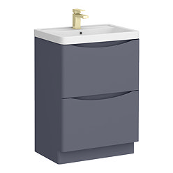 Monza Matt Grey 600mm Wide Floor Standing Vanity Unit