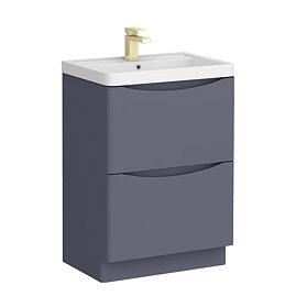 Monza Matt Grey 600mm Wide Floor Standing Vanity Unit
