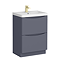 Monza Matt Grey 600mm Wide Floor Standing Vanity Unit