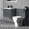 Monza Matt Grey 600mm Wide Wall Mounted Vanity Unit  Feature Large Image