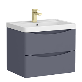 Monza Matt Grey 600mm Wide Wall Mounted Vanity Unit