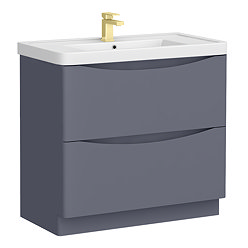 Monza Matt Grey 900mm Wide Floor Standing Vanity Unit