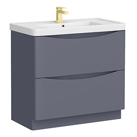Monza Matt Grey 900mm Wide Floor Standing Vanity Unit