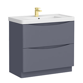 Monza Matt Grey 900mm Wide Floor Standing Vanity Unit