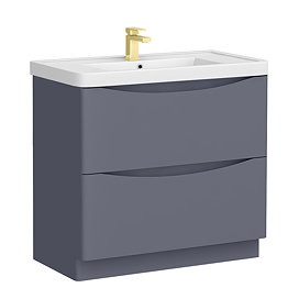 Monza Matt Grey 900mm Wide Floor Standing Vanity Unit