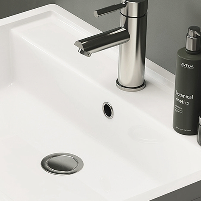 Monza Matt Grey 900mm Wide Wall Mounted Vanity Unit  Profile Large Image