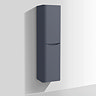 Monza Matt Grey Tall Wall Hung Storage Unit - 1500mm High