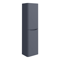 Monza Matt Grey Tall Wall Hung Storage Unit - 1500mm High
