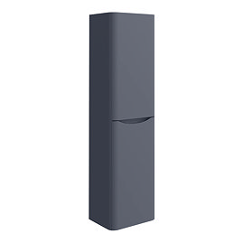 Monza Matt Grey Tall Wall Hung Storage Unit - 1500mm High