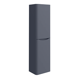 Monza Matt Grey Tall Wall Hung Storage Unit - 1500mm High