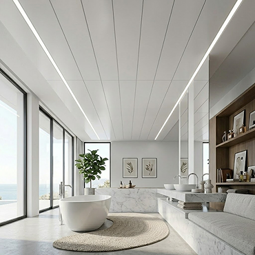 Monza Matt White PVC Ceiling Panel - 2700 x 250mm (4 Pack)