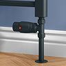 Monza Anthracite Straight Thermostatic Radiator Valves - Energy Saving