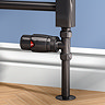 Monza Black Nickel Straight Thermostatic Radiator Valves - Energy Saving Lifestyle
