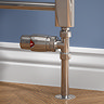 Monza Chrome Straight Thermostatic Radiator Valves - Energy Saving