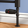Monza Matt Black Straight Thermostatic Radiator Valves - Energy Saving Lifestyle