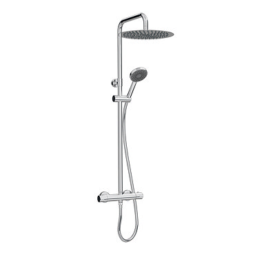 Monza Modern Round Thermostatic Shower (300mm Head - Chrome)  Profile Large Image