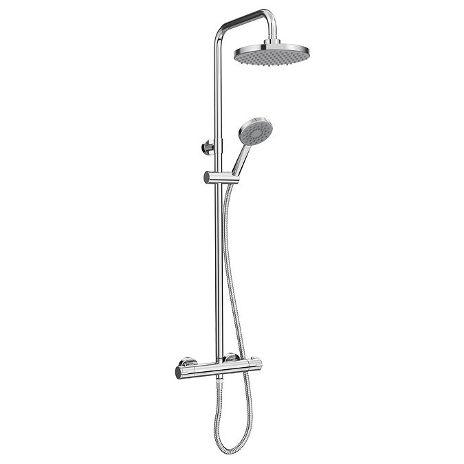Monza Modern Round Thermostatic Shower - Chrome  Profile Large Image