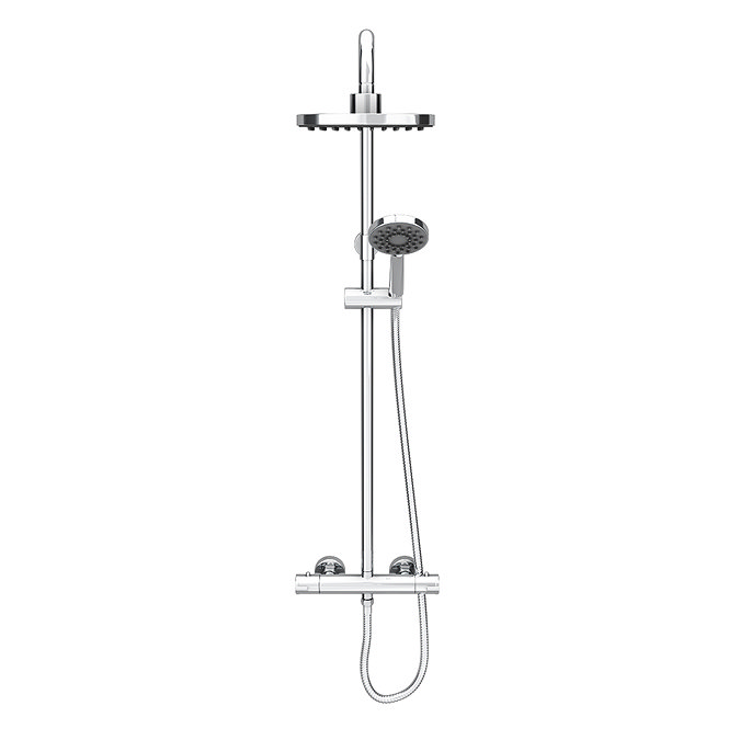 Monza Modern Round Thermostatic Shower - Chrome  additional Large Image