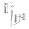 Monza Modern Tap Package (Bath + Basin Tap)