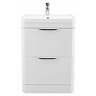 Monza Modern White Sink Vanity Unit + Toilet Package  Profile Large Image