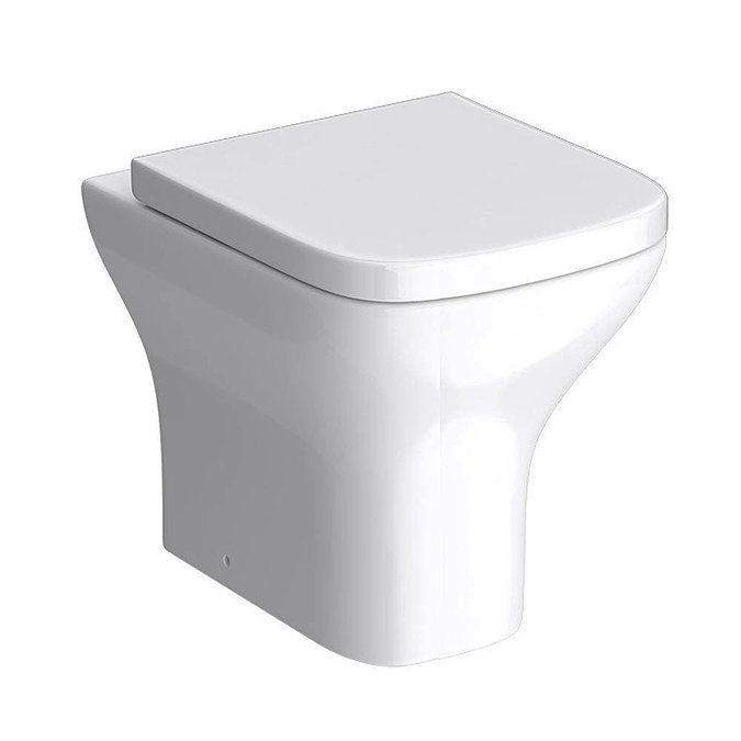 Monza Modern White Sink Vanity Unit + Toilet Package  In Bathroom Large Image