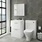 Monza Modern White Sink Vanity Unit + Toilet Package Large Image