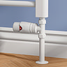 Monza White Straight Thermostatic Radiator Valves - Energy Saving