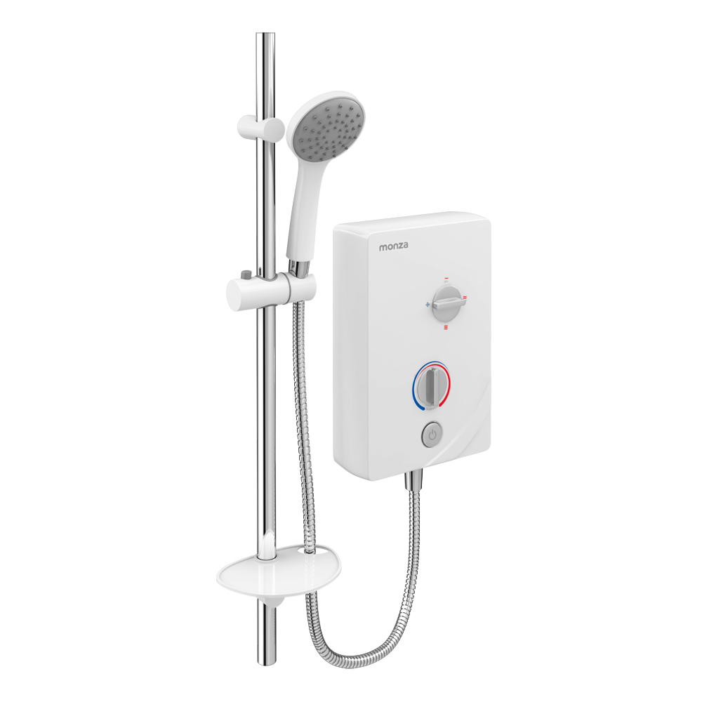 Monza Plus 8.5kw Electric Shower - White/Chrome