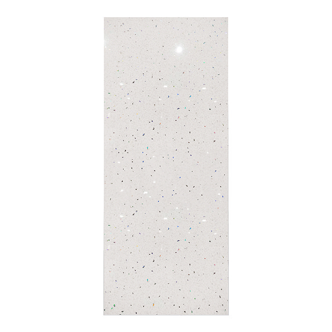 Monza PVC Shower Wall Panel 2400 x 1000 - White Terrazzo