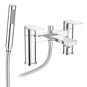 Monza Round Modern Bath Shower Mixer Tap + Shower Kit