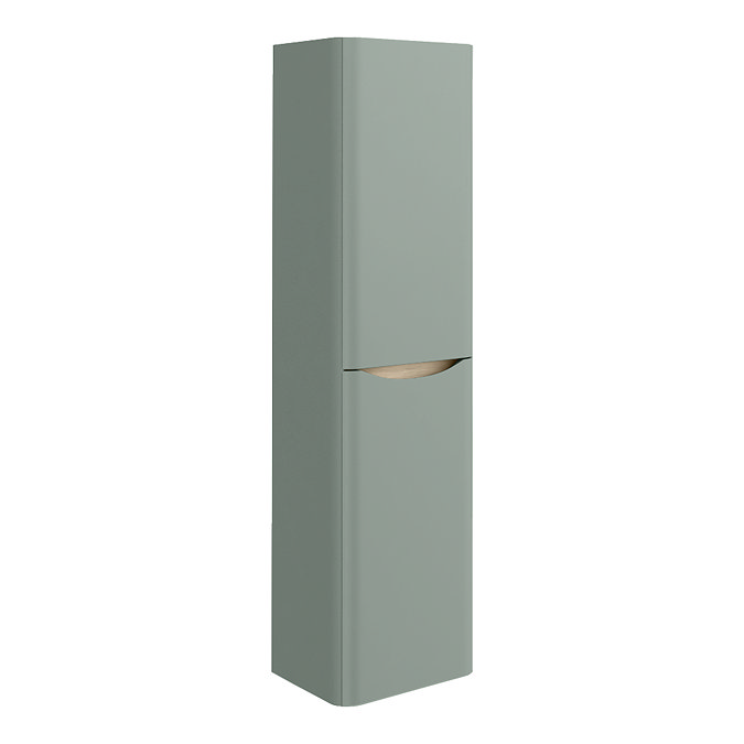Monza Sage Green Vanity Unit, Tall Storage Unit, and Toilet Package