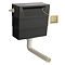 Monza Sage Green Vanity Unit, Tall Storage Unit, and Toilet Package